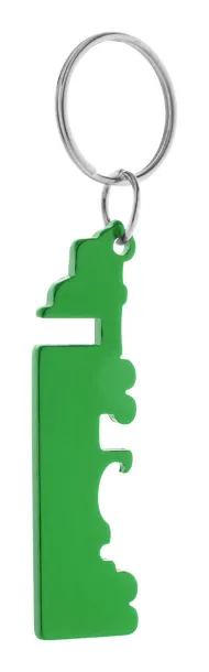 Peterby bottle opener keyring Green