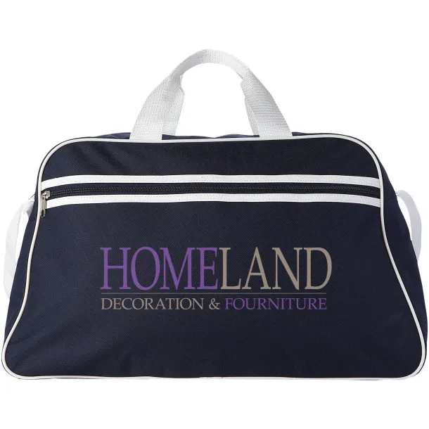 San Jose 2-stripe sports duffel bag Navy Blue White