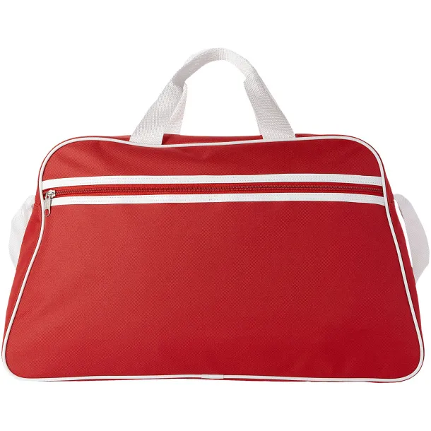 San Jose 2-stripe sports duffel bag - Unbranded Red White