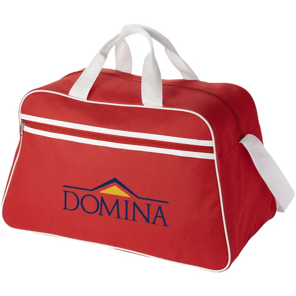 San Jose 2-stripe sports duffel bag - Unbranded Red White