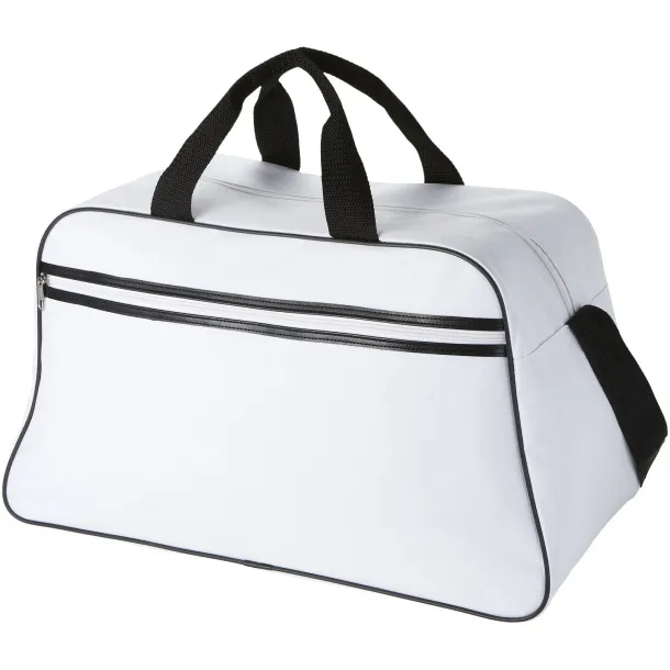 San Jose 2-stripe sports duffel bag - Unbranded White White