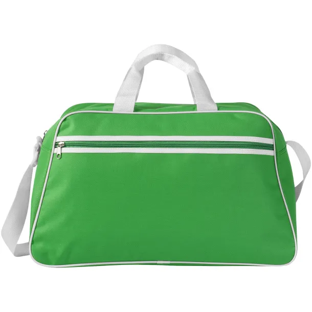 San Jose 2-stripe sports duffel bag Transparent green White