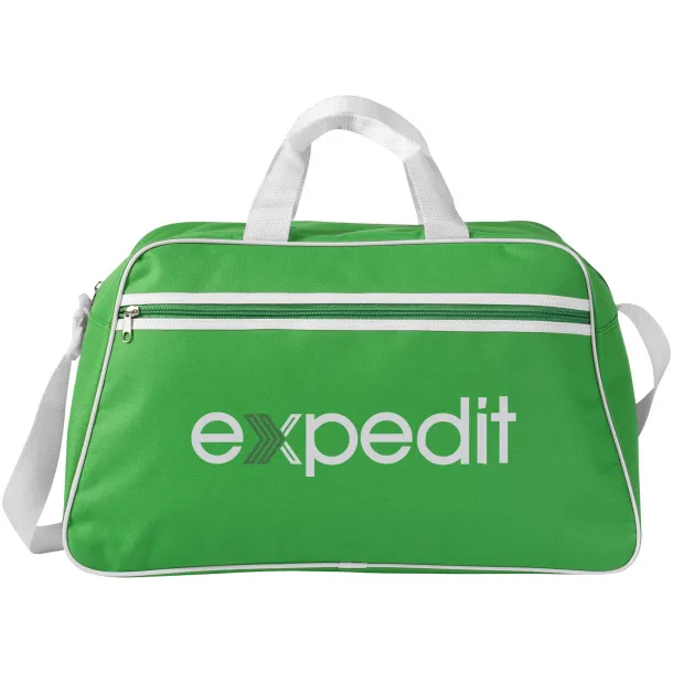 San Jose 2-stripe sports duffel bag Transparent green White