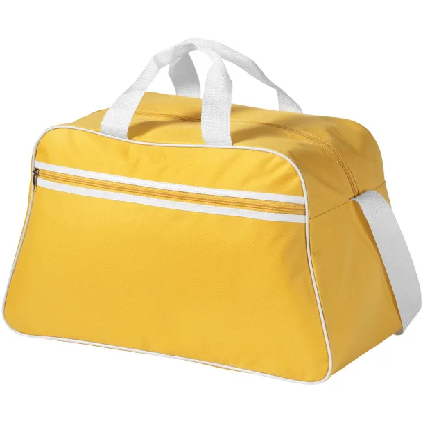 San Jose 2-stripe sports duffel bag - Unbranded Yellow White