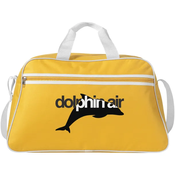 San Jose 2-stripe sports duffel bag - Unbranded Yellow White