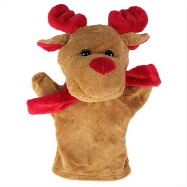 Dazzle Plush reindeer, hand puppet brown