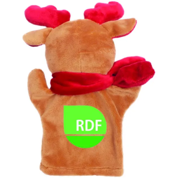 Dazzle Plush reindeer, hand puppet brown