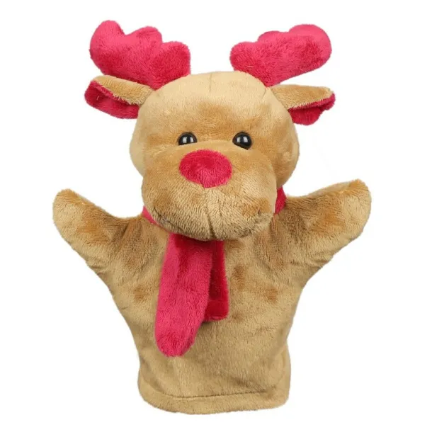 Dazzle Plush reindeer, hand puppet brown