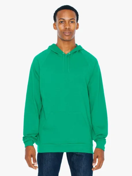  Unisex hoodica od flisa - American Apparel Kelly zelena