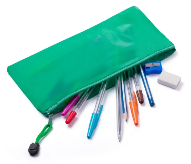 Latber pen case Green