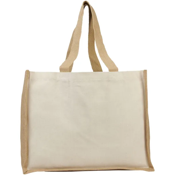 Varai 320 g/m² canvas and jute shopping tote bag - Unbranded Natural Natural