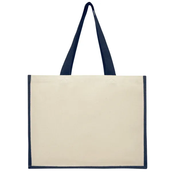 Varai 320 g/m² canvas and jute shopping tote bag - Unbranded Navy Blue