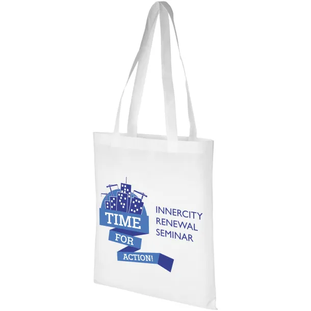 Zeus large non-woven convention tote bag White