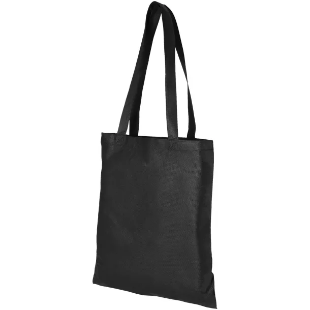 Zeus large non-woven convention tote bag Solid black