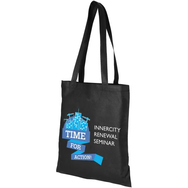 Zeus large non-woven convention tote bag Crna