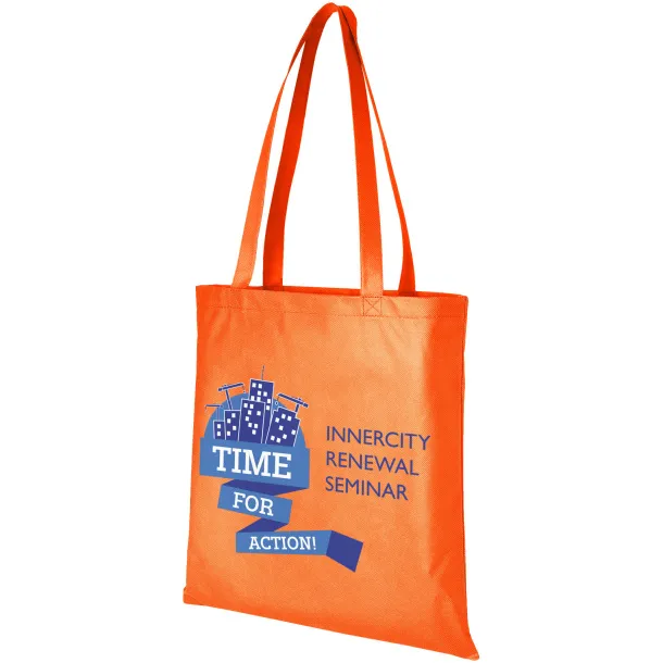 Zeus large non-woven convention tote bag Orange