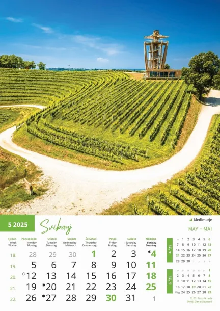  "PRIRODA" color calendar Color