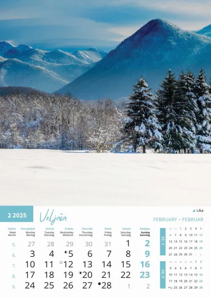  "PRIRODA" color calendar Color