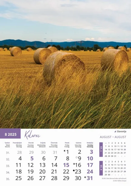  "PRIRODA" color calendar Color