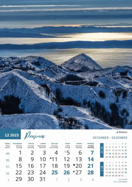  "PRIRODA" color calendar Color