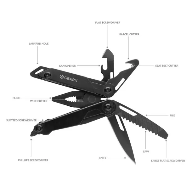  Gear X plier multitool - GearX Black 