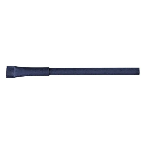  Ball pen made of rolled paper with cap navy blue