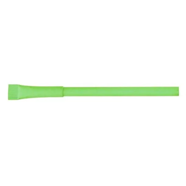  Ball pen made of rolled paper with cap light green