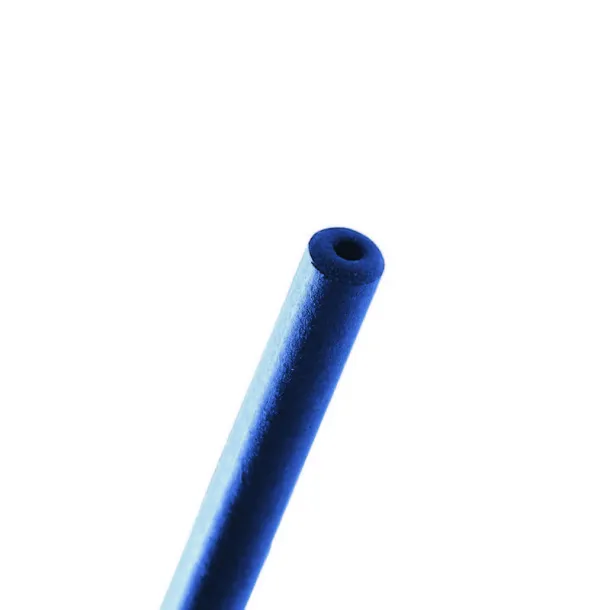  Ball pen made of rolled paper with cap blue