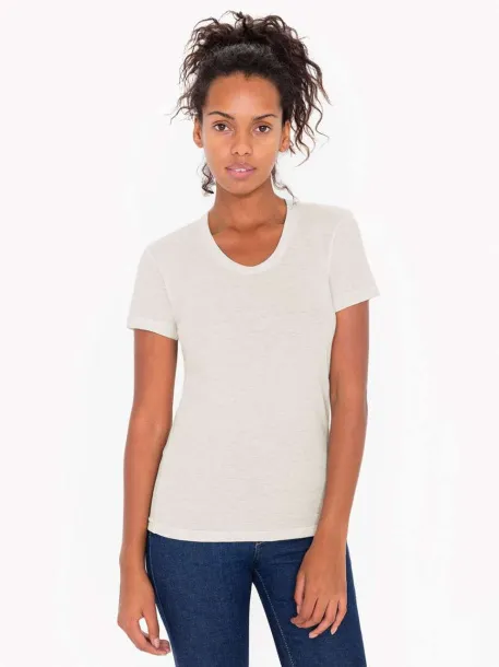  WOMEN'S TRI-BLEND SHORT SLEEVE TRACK T-SHIRT - American Apparel Tri-Oatmeal