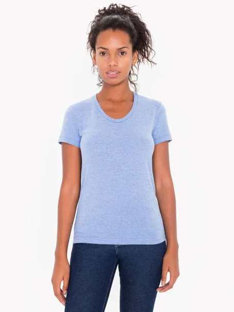  WOMEN'S TRI-BLEND SHORT SLEEVE TRACK T-SHIRT - American Apparel Athletic Blue