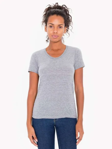  WOMEN'S TRI-BLEND SHORT SLEEVE TRACK T-SHIRT - American Apparel Athletic Grey