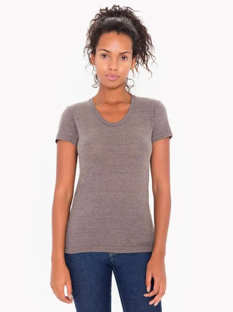  WOMEN'S TRI-BLEND SHORT SLEEVE TRACK T-SHIRT - American Apparel Tri-Coffee