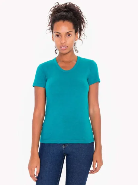  WOMEN'S TRI-BLEND SHORT SLEEVE TRACK T-SHIRT - American Apparel Island Green