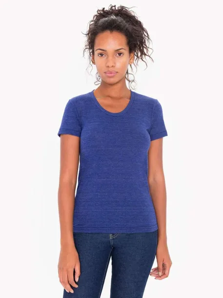  WOMEN'S TRI-BLEND SHORT SLEEVE TRACK T-SHIRT - American Apparel Tri-Indigo