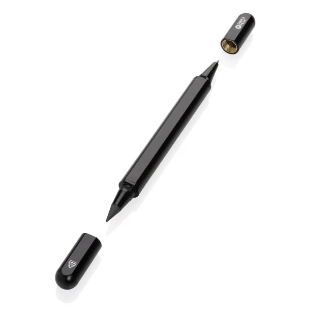  Swiss Peak Storm RCS recycled aluminum dual tip pen - Swiss Peak Black 