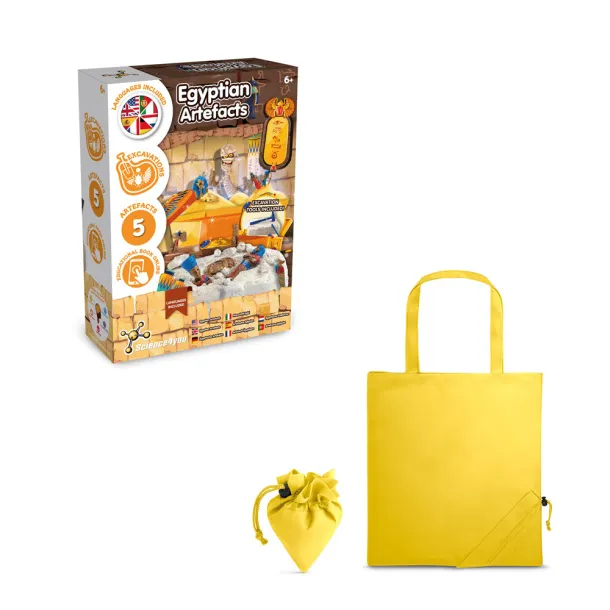 Ancient Egypt Excavation Kit V Educational game supplied with a 190T folding gift bag Yellow