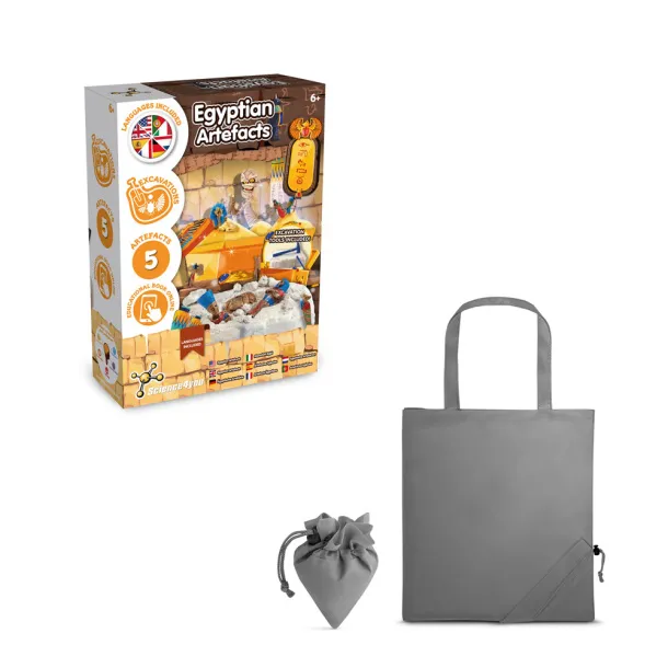 Ancient Egypt Excavation Kit V Educational game supplied with a 190T folding gift bag Grey