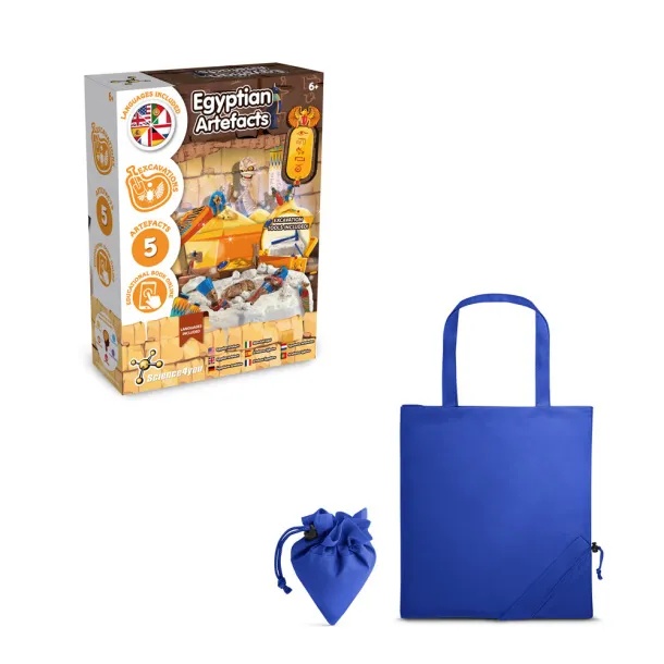 Ancient Egypt Excavation Kit V Educational game supplied with a 190T folding gift bag Royal blue