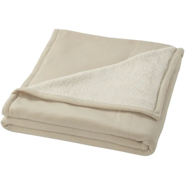 Springwood soft fleece and sherpa plaid blanket - Seasons Ivory white