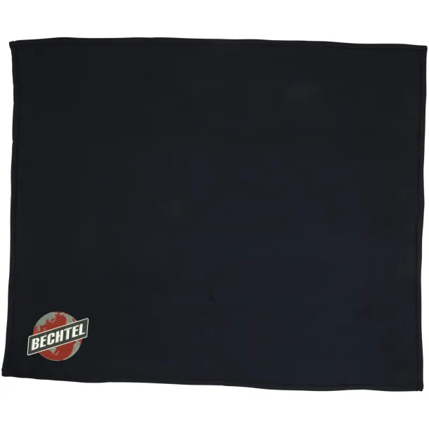 Springwood soft fleece and sherpa plaid blanket - Seasons Navy Blue Off white