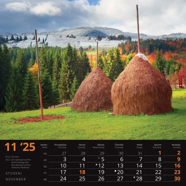  "SEOSKA IDILA" color calendar Color