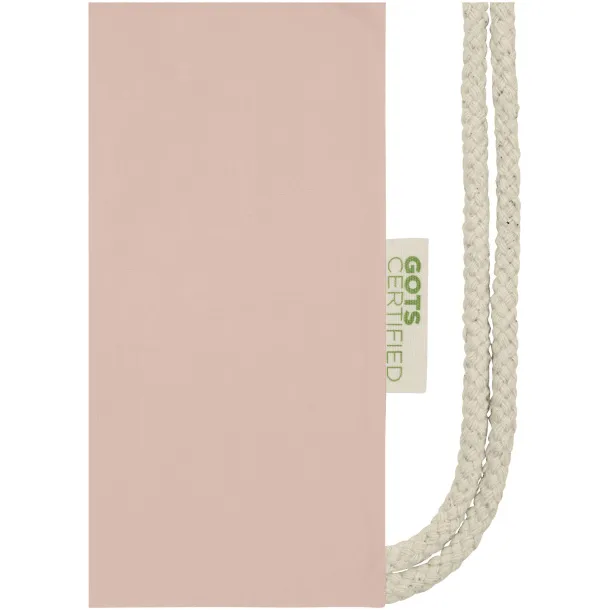 Orissa 100 g/m² GOTS organic cotton drawstring backpack - Unbranded Pale blush pink