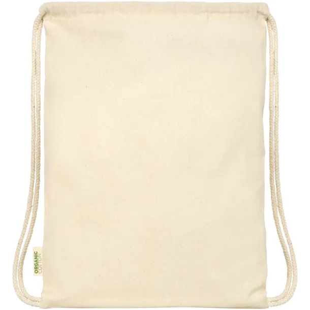 Orissa 100 g/m² GOTS organic cotton drawstring backpack Natural