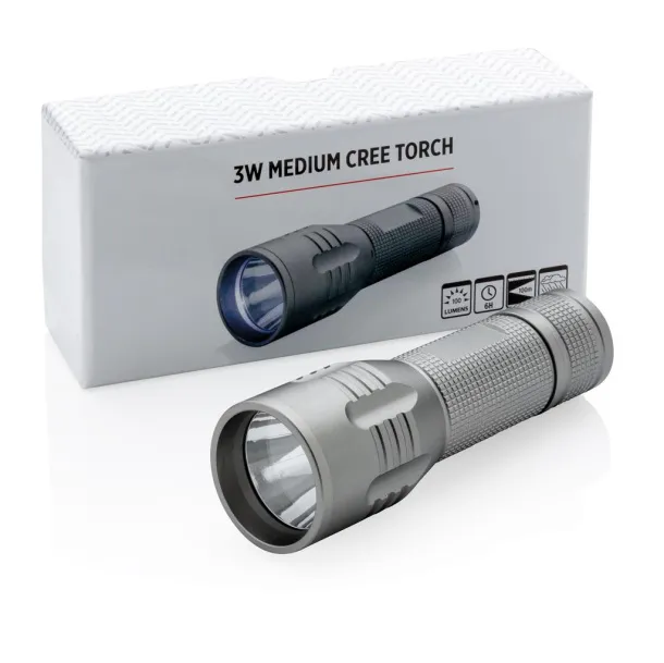  3W medium CREE torch - XD Collection Grey Black