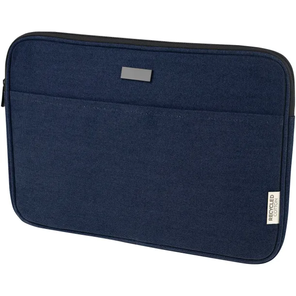 Joey 14" GRS recycled canvas laptop sleeve 2L Navy Blue