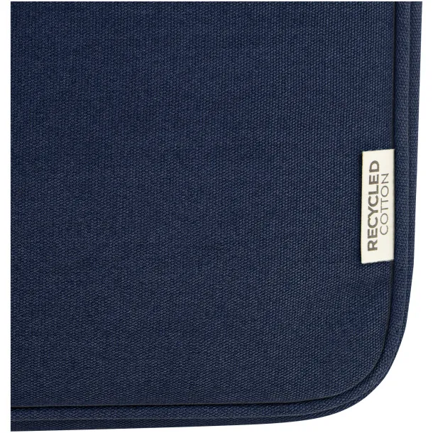 Joey 14" GRS recycled canvas laptop sleeve 2L Navy Blue