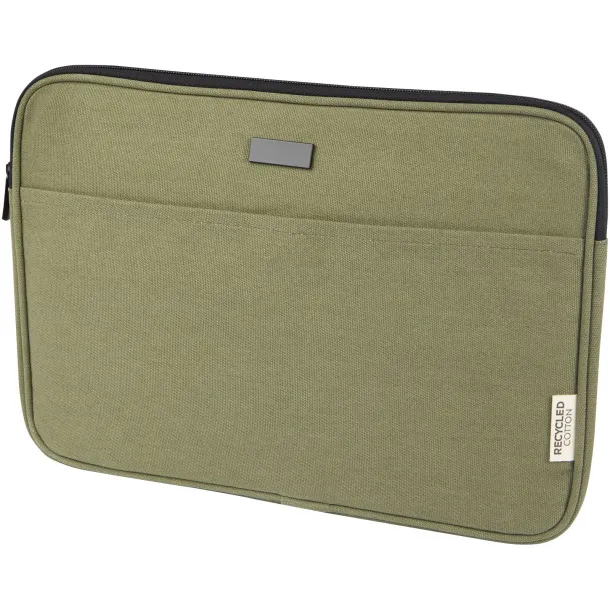 Joey 14" GRS recycled canvas laptop sleeve 2L Olive