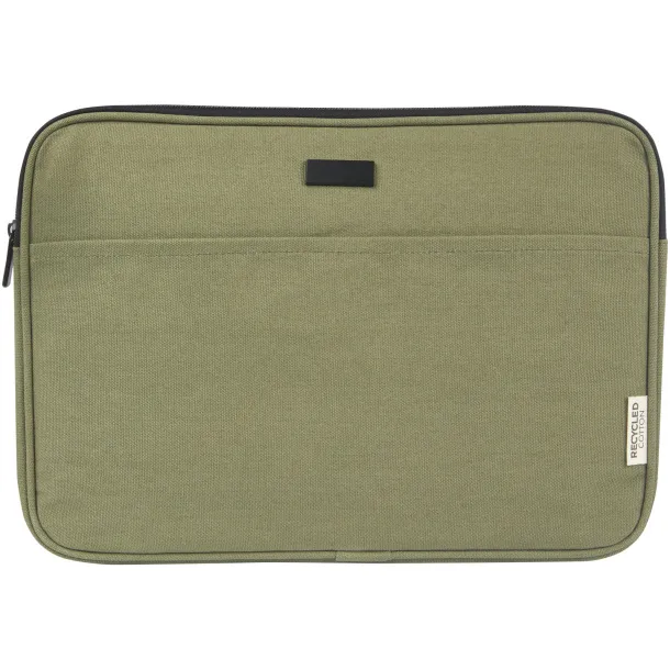 Joey 14" GRS recycled canvas laptop sleeve 2L Olive