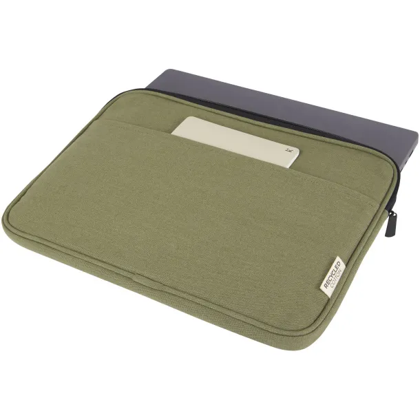 Joey 14" GRS recycled canvas laptop sleeve 2L Olive