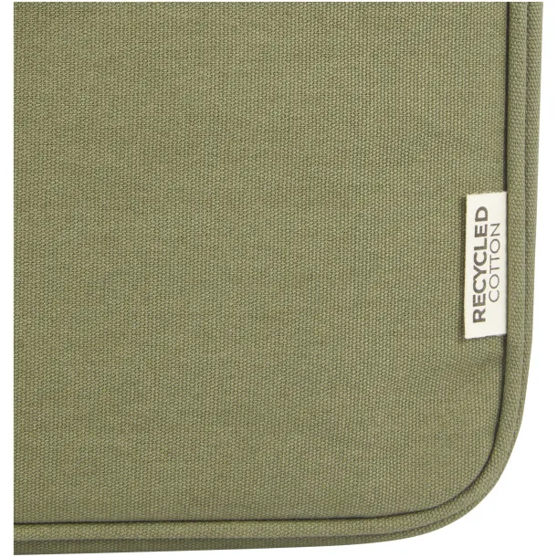 Joey 14" GRS recycled canvas laptop sleeve 2L Olive